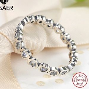 New silver 925 Bisaer heart ring size 7